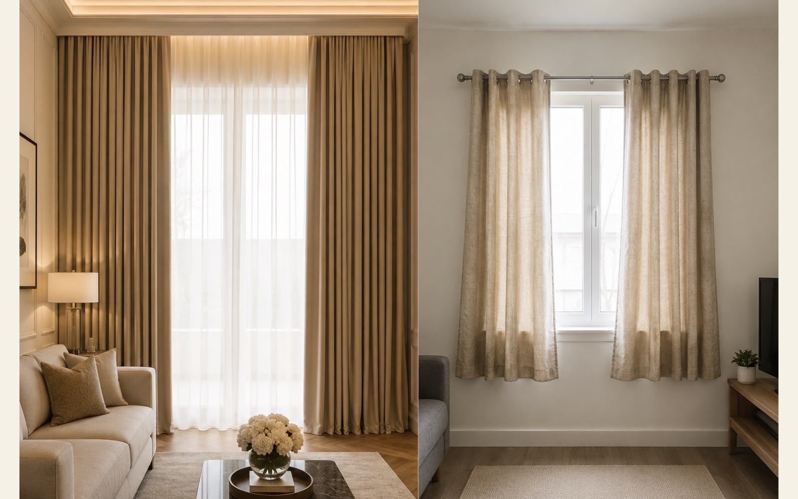 Custom-made versus ready-made curtains guide