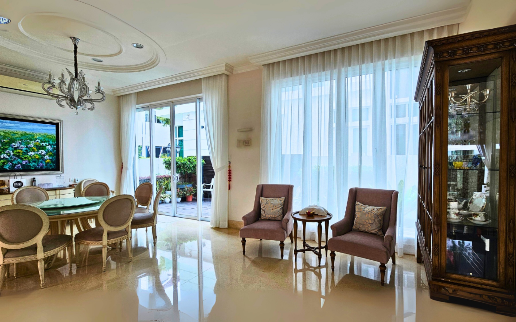 Residential curtains for a Penang condominium